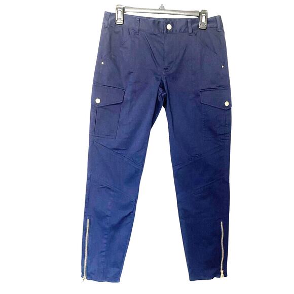 Ralph Lauren Golf Wms 4 Blue Athletic Cargo Utility Ankle Pants Casual - Picture 1 of 9